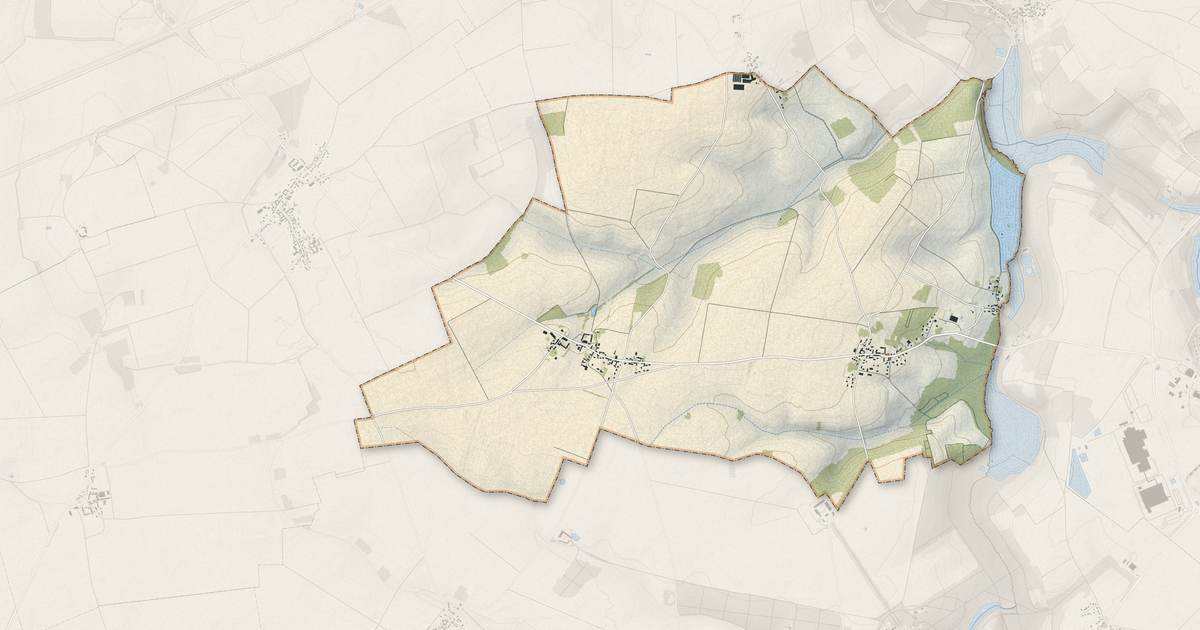 Portrait cartographique de Oinville-sous-Auneau : relief, eau, forêts, bâti et voies, calculés à partir des données de l'IGN