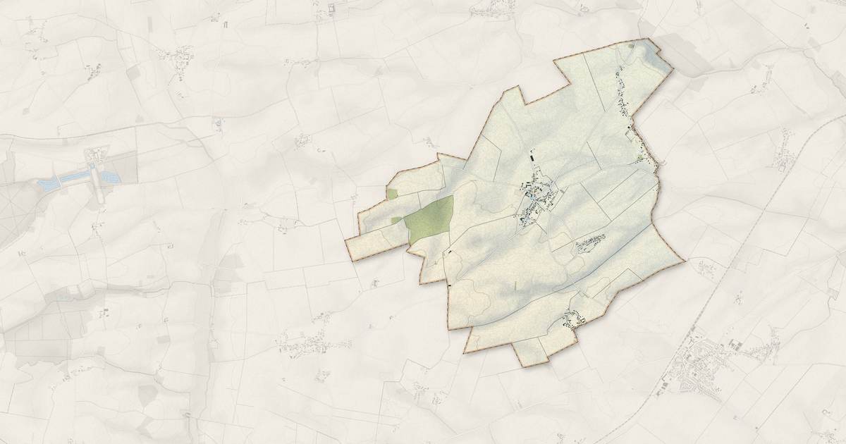 Portrait cartographique de Ollé : relief, eau, forêts, bâti et voies, calculés à partir des données de l'IGN