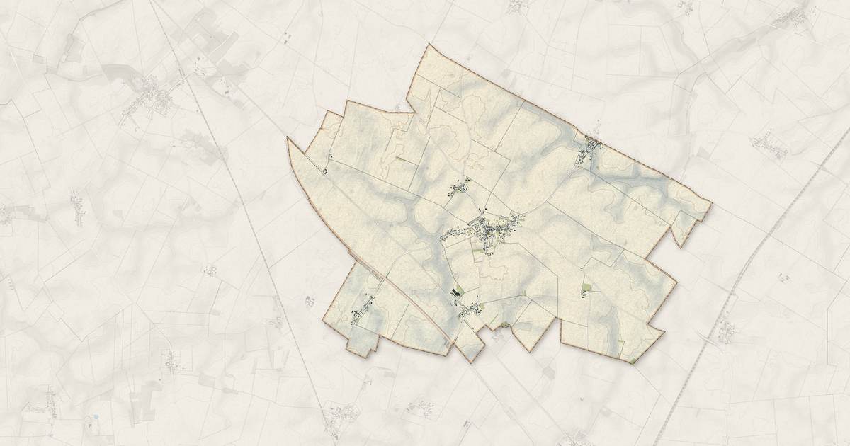 Portrait cartographique de Prunay-le-Gillon : relief, eau, forêts, bâti et voies, calculés à partir des données de l'IGN