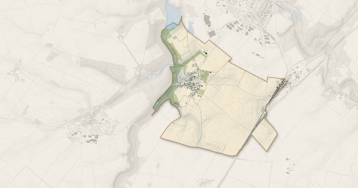 Portrait cartographique de Roinville : relief, eau, forêts, bâti et voies, calculés à partir des données de l'IGN