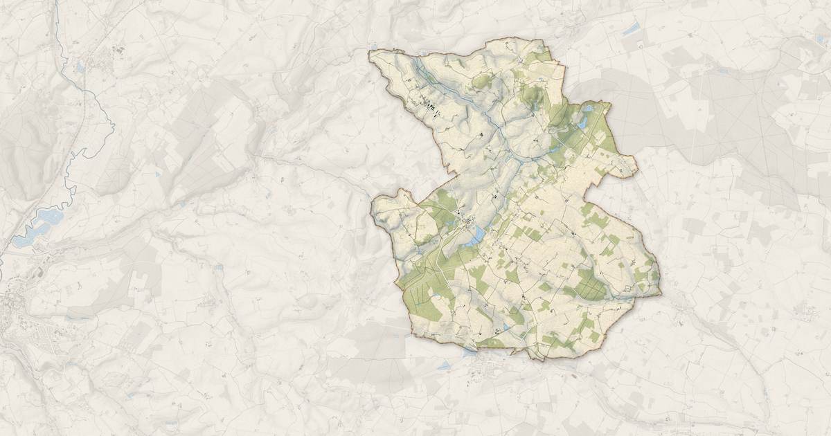 Portrait cartographique de Saintigny : relief, eau, forêts, bâti et voies, calculés à partir des données de l'IGN