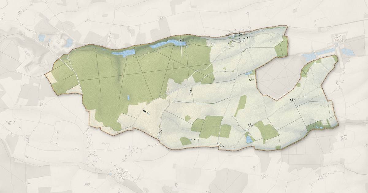Portrait cartographique de Saint-Denis-des-Puits : relief, eau, forêts, bâti et voies, calculés à partir des données de l'IGN