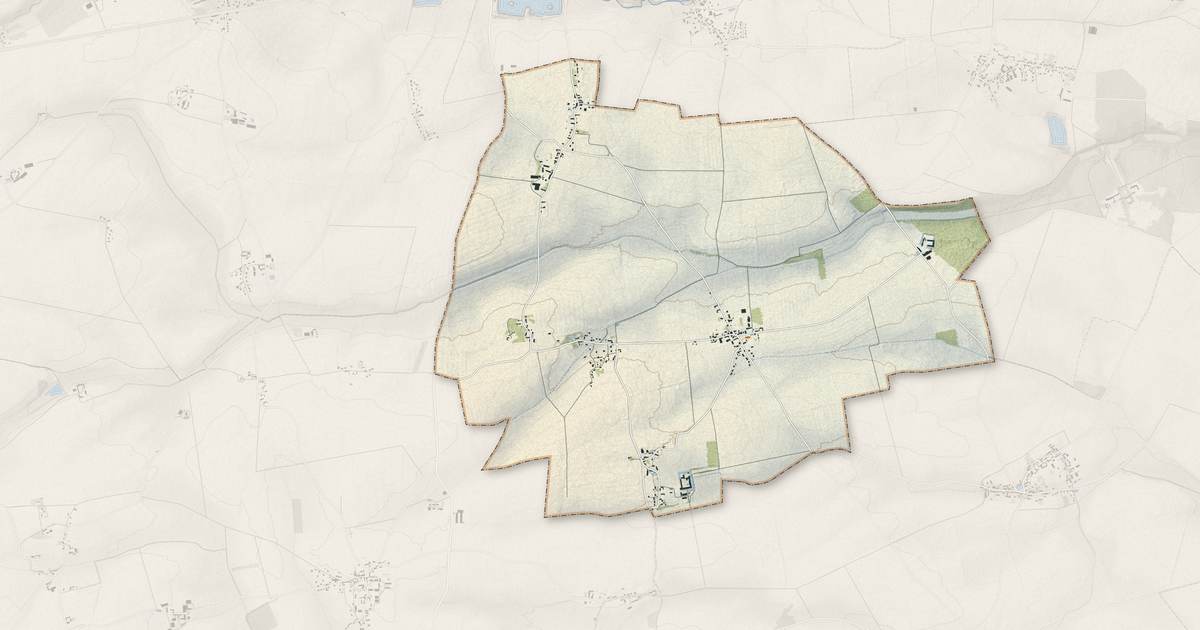 Portrait cartographique de Saint-Germain-le-Gaillard : relief, eau, forêts, bâti et voies, calculés à partir des données de l'IGN
