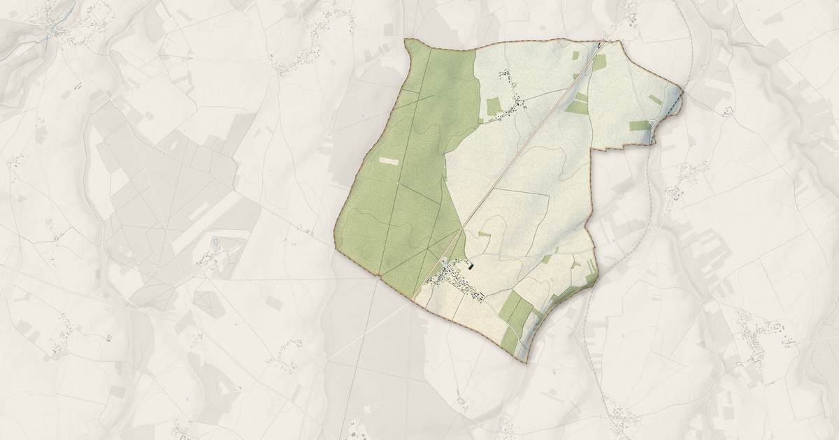 Portrait cartographique de Saint-Jean-de-Rebervilliers : relief, eau, forêts, bâti et voies, calculés à partir des données de l'IGN