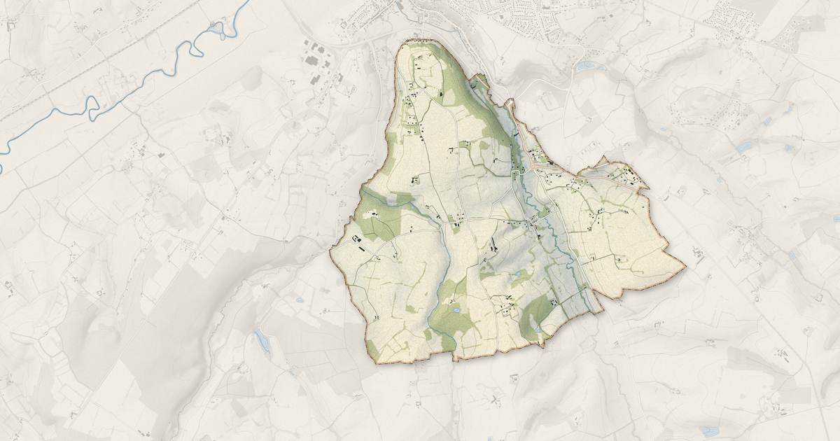 Portrait cartographique de Saint-Jean-Pierre-Fixte : relief, eau, forêts, bâti et voies, calculés à partir des données de l'IGN
