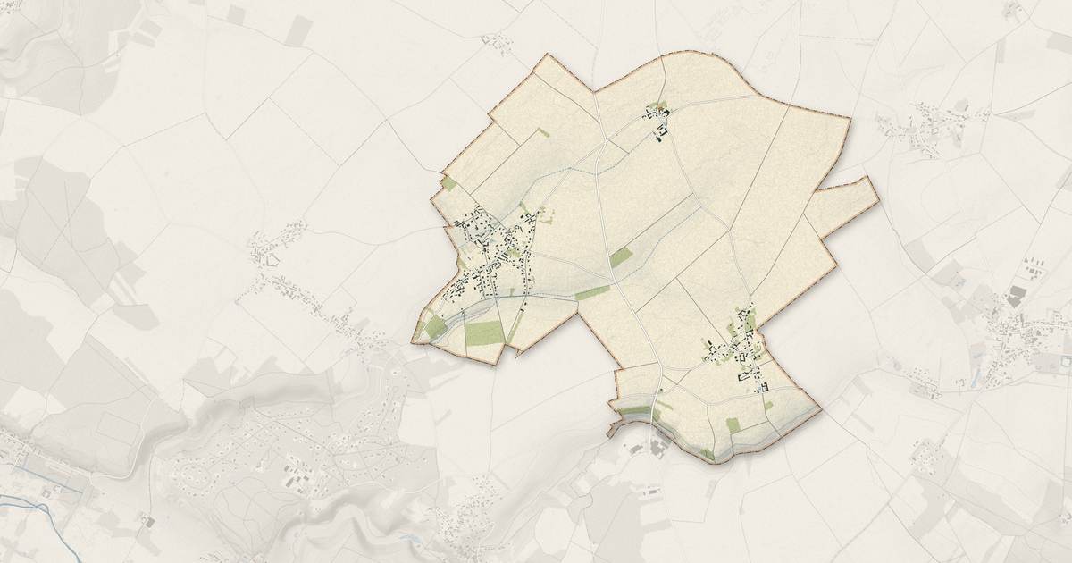 Portrait cartographique de Saint-Laurent-la-Gâtine : relief, eau, forêts, bâti et voies, calculés à partir des données de l'IGN
