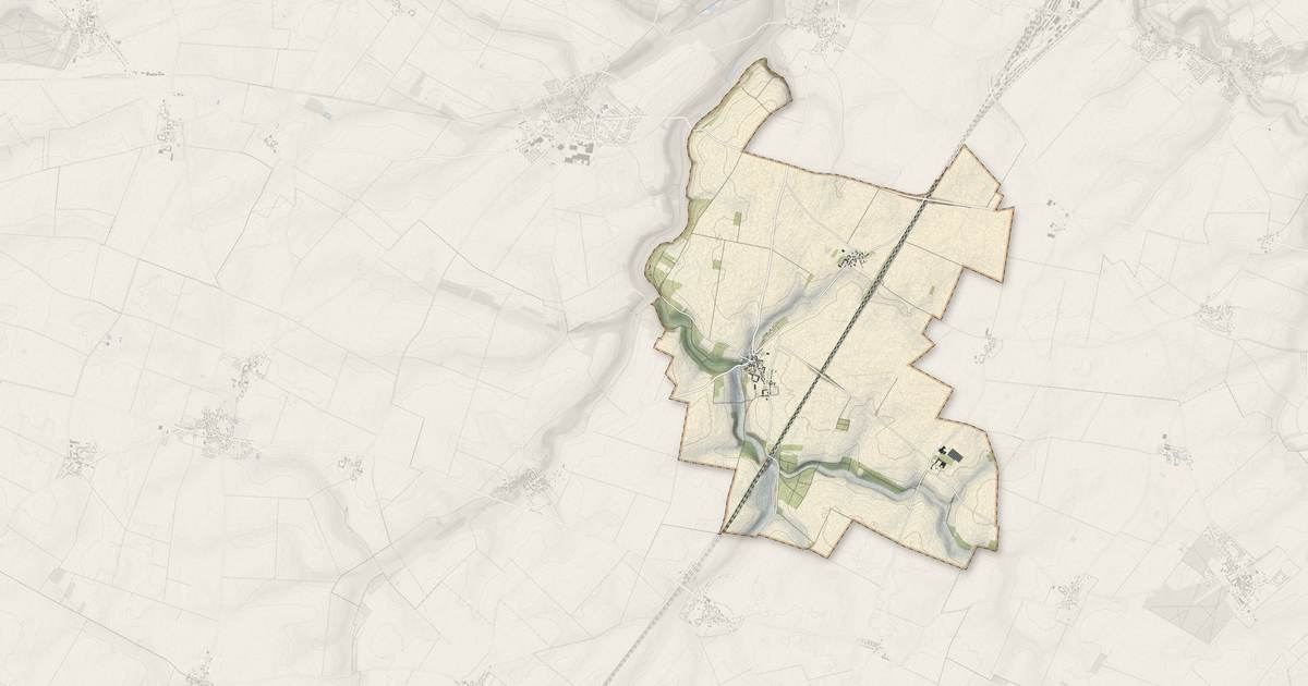 Portrait cartographique de Saint-Léger-des-Aubées : relief, eau, forêts, bâti et voies, calculés à partir des données de l'IGN