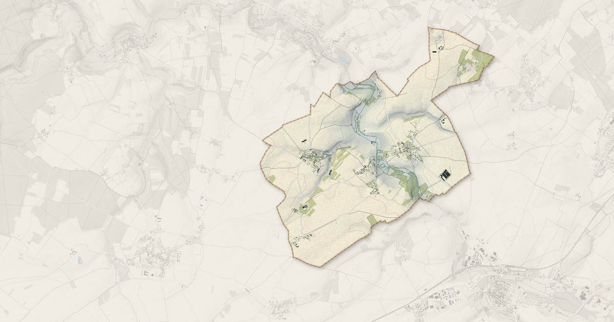 Portrait cartographique de Saint-Lubin-de-la-Haye : relief, eau, forêts, bâti et voies, calculés à partir des données de l'IGN