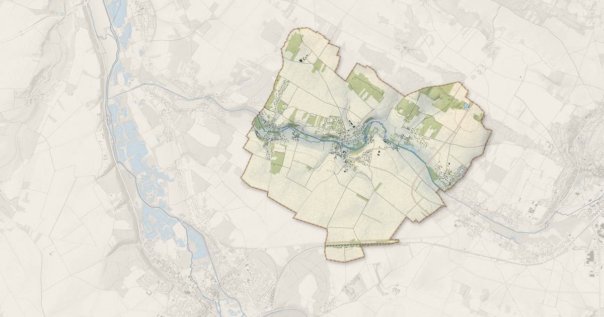 Portrait cartographique de Saint-Martin-de-Nigelles : relief, eau, forêts, bâti et voies, calculés à partir des données de l'IGN