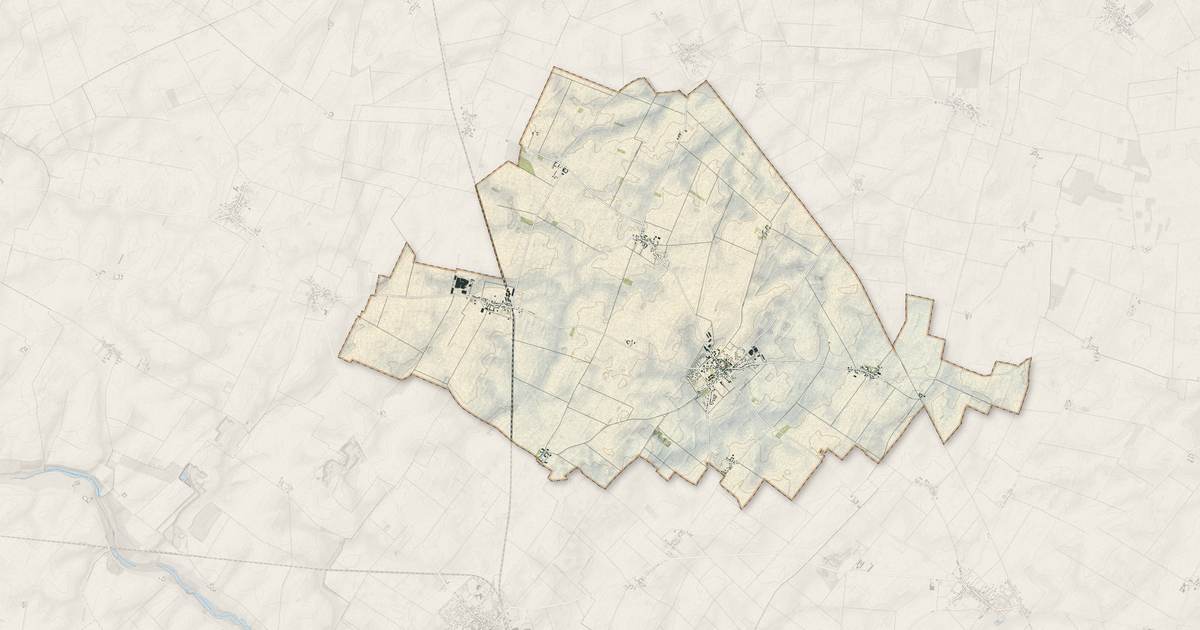 Portrait cartographique de Terminiers : relief, eau, forêts, bâti et voies, calculés à partir des données de l'IGN