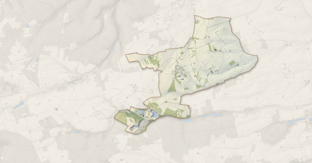 Portrait cartographique de Le Thieulin : relief, eau, forêts, bâti et voies, calculés à partir des données de l'IGN