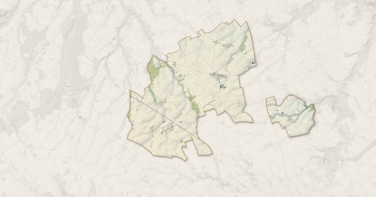 Portrait cartographique de Tremblay-les-Villages : relief, eau, forêts, bâti et voies, calculés à partir des données de l'IGN