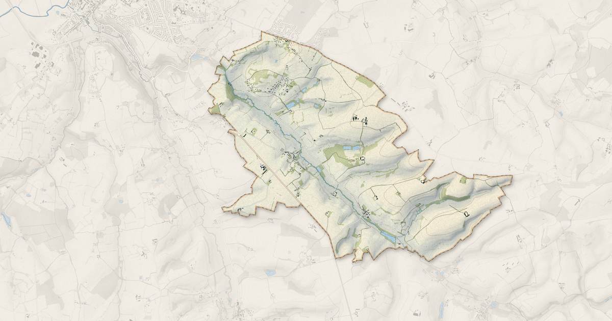 Portrait cartographique de Trizay-Coutretot-Saint-Serge : relief, eau, forêts, bâti et voies, calculés à partir des données de l'IGN