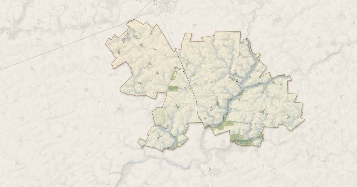 Portrait cartographique de Éole-en-Beauce : relief, eau, forêts, bâti et voies, calculés à partir des données de l'IGN