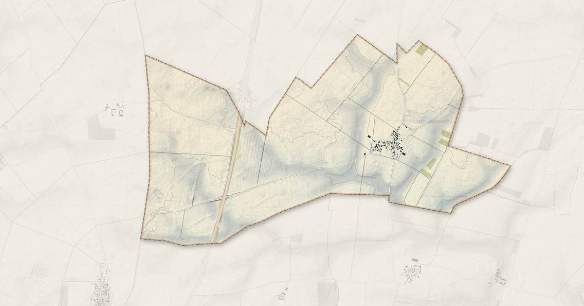 Portrait cartographique de Vierville : relief, eau, forêts, bâti et voies, calculés à partir des données de l'IGN