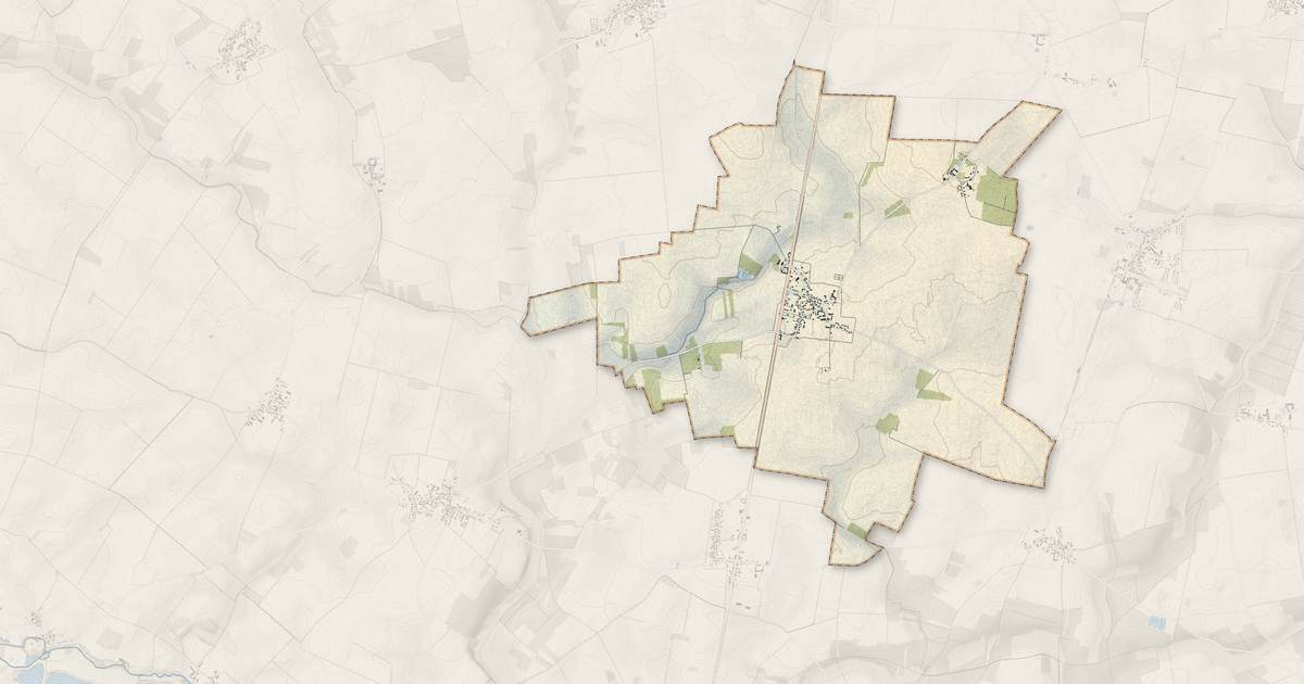Portrait cartographique de Vitray-en-Beauce : relief, eau, forêts, bâti et voies, calculés à partir des données de l'IGN