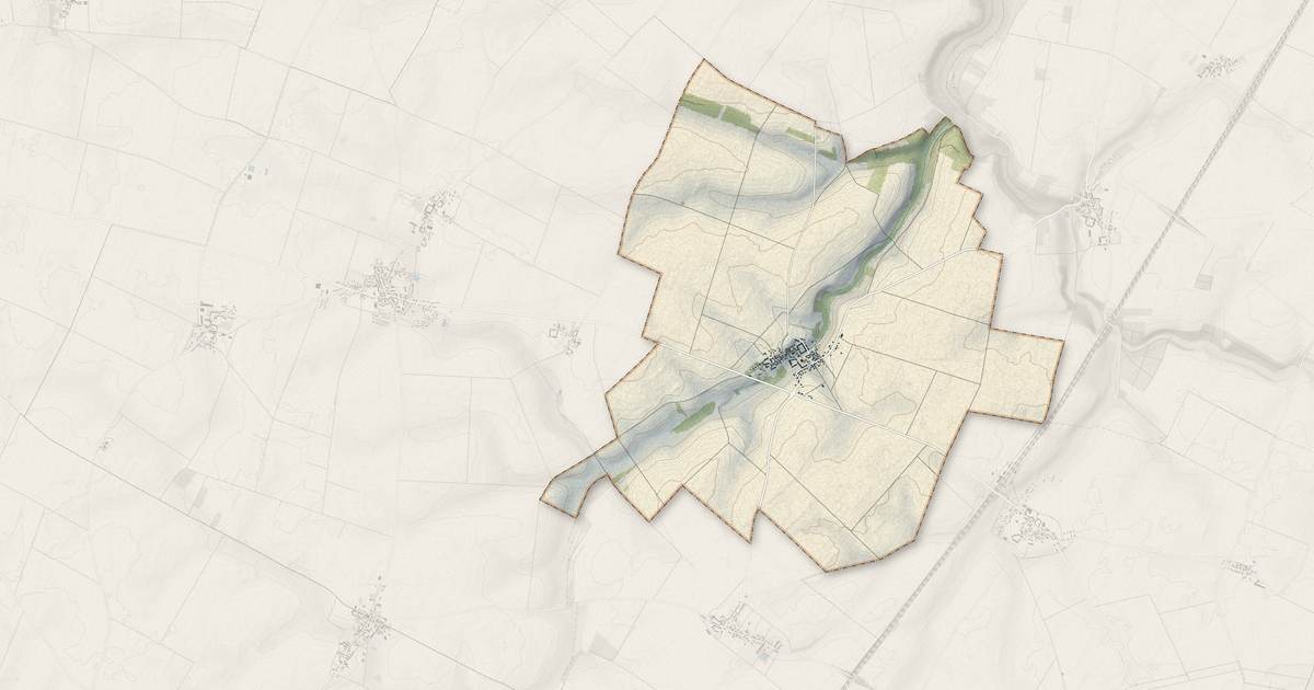 Portrait cartographique de Voise : relief, eau, forêts, bâti et voies, calculés à partir des données de l'IGN