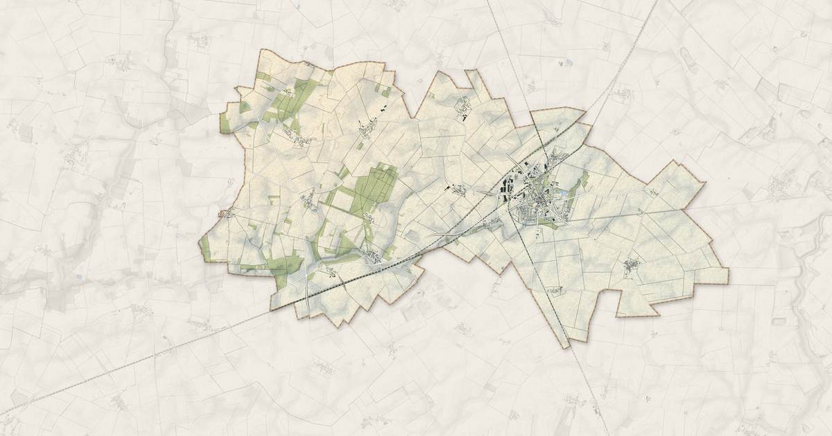 Portrait cartographique de Les Villages Vovéens : relief, eau, forêts, bâti et voies, calculés à partir des données de l'IGN