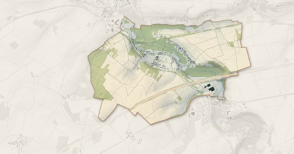 Portrait cartographique de Ymeray : relief, eau, forêts, bâti et voies, calculés à partir des données de l'IGN