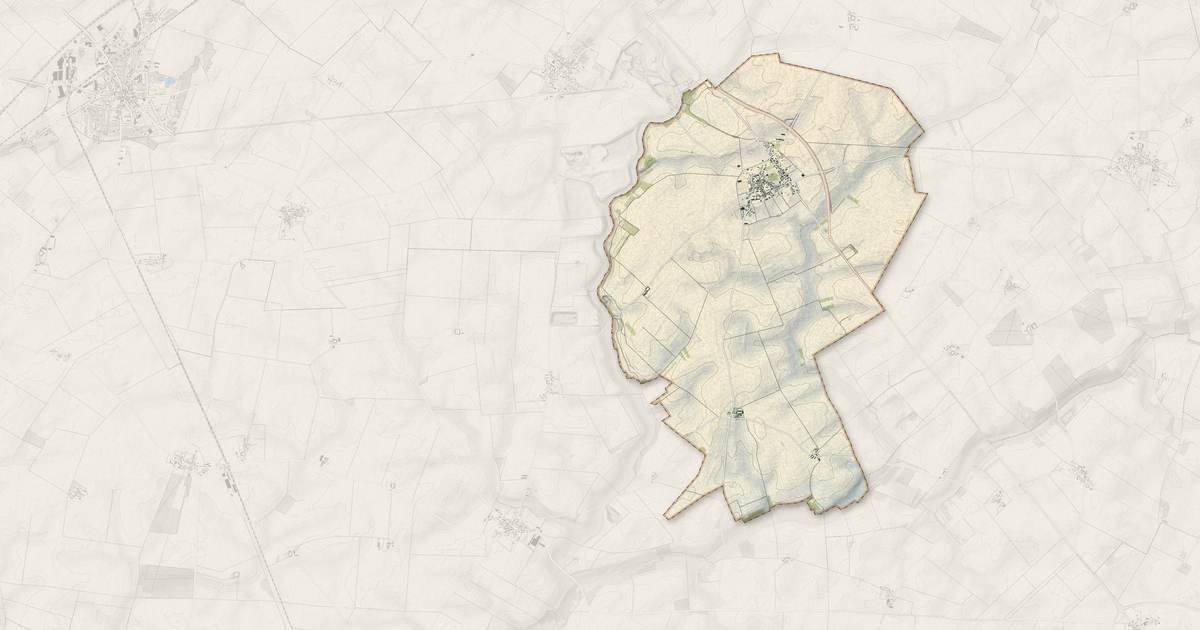 Portrait cartographique de Ymonville : relief, eau, forêts, bâti et voies, calculés à partir des données de l'IGN