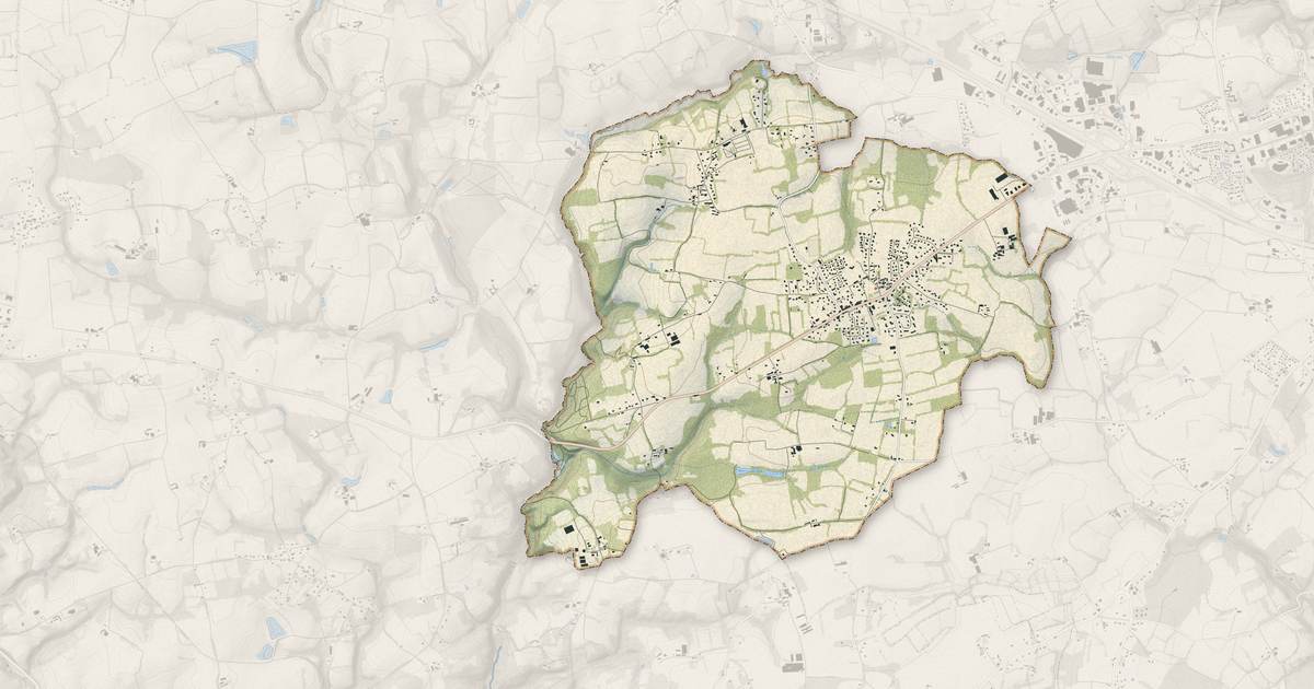 Portrait cartographique de Baye : relief, eau, forêts, bâti et voies, calculés à partir des données de l'IGN