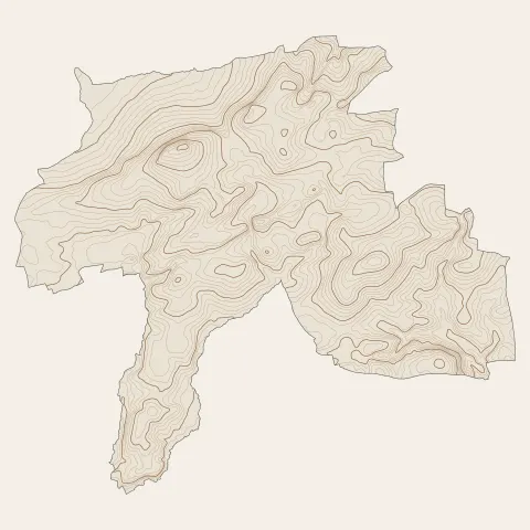 Edern : courbes de niveau