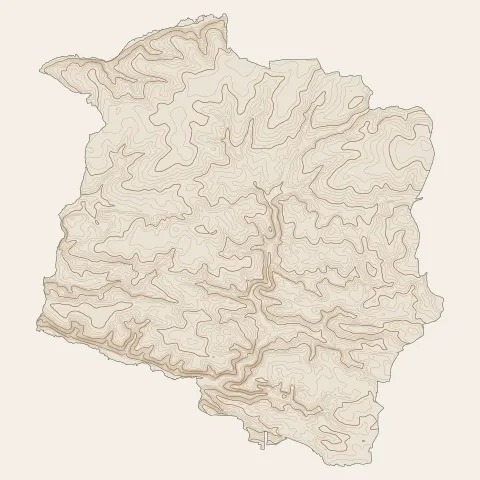 Elliant : courbes de niveau