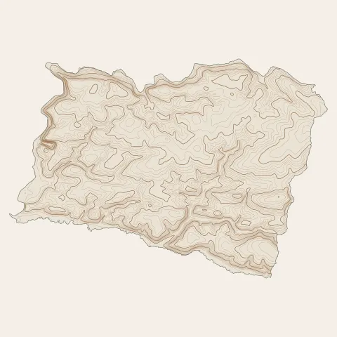 Ergué-Gabéric : courbes de niveau