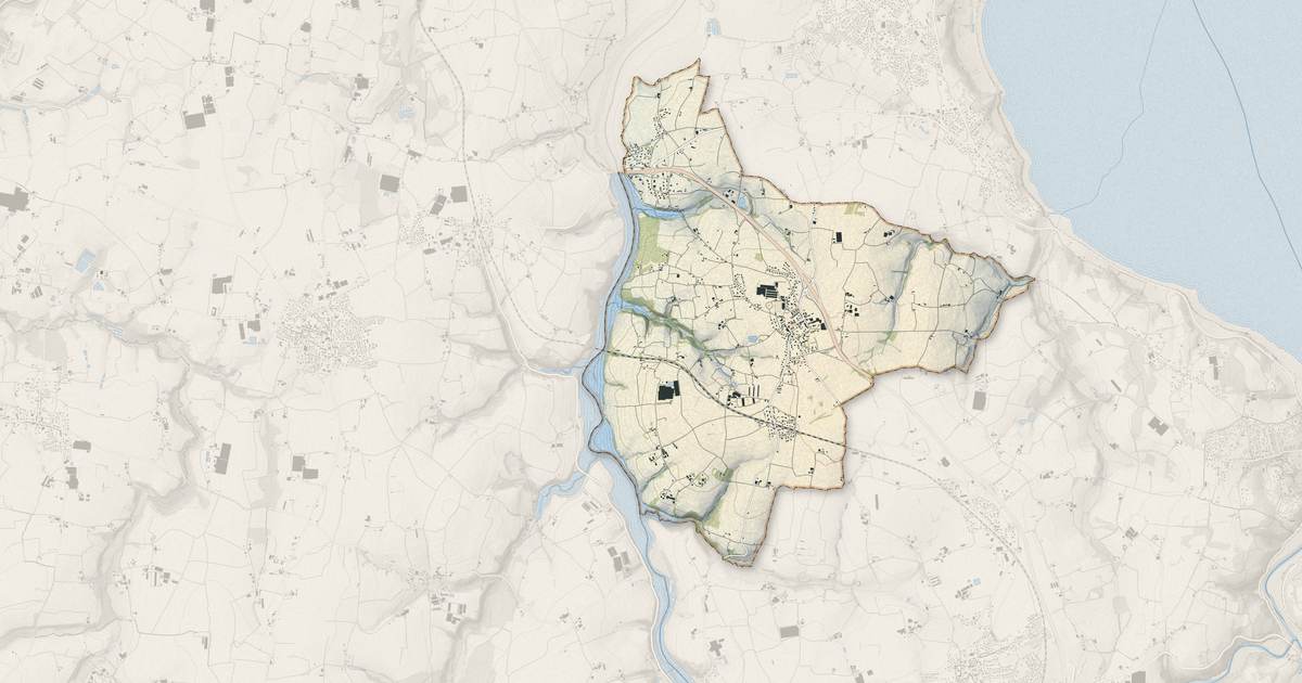 Portrait cartographique de Henvic : relief, eau, forêts, bâti et voies, calculés à partir des données de l'IGN