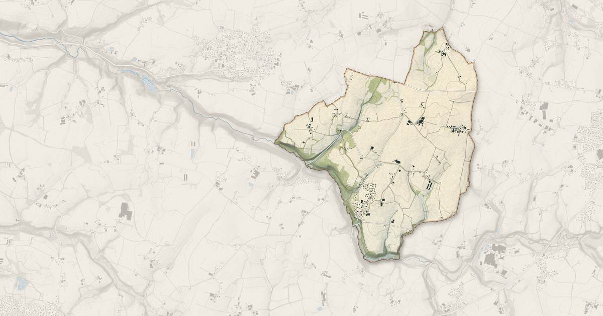 Portrait cartographique de Lanarvily : relief, eau, forêts, bâti et voies, calculés à partir des données de l'IGN