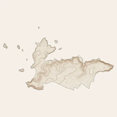 Landéda : courbes de niveau