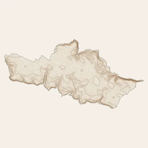 Lannilis : courbes de niveau