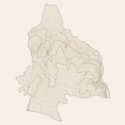 Lesneven : courbes de niveau