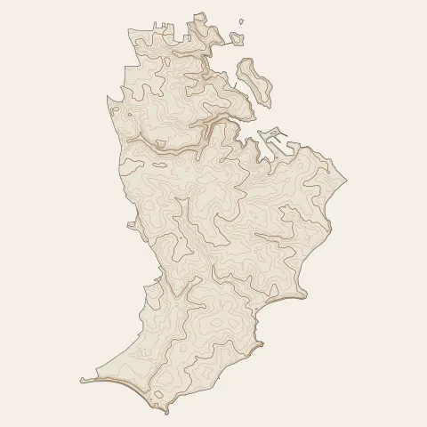 Loctudy : courbes de niveau