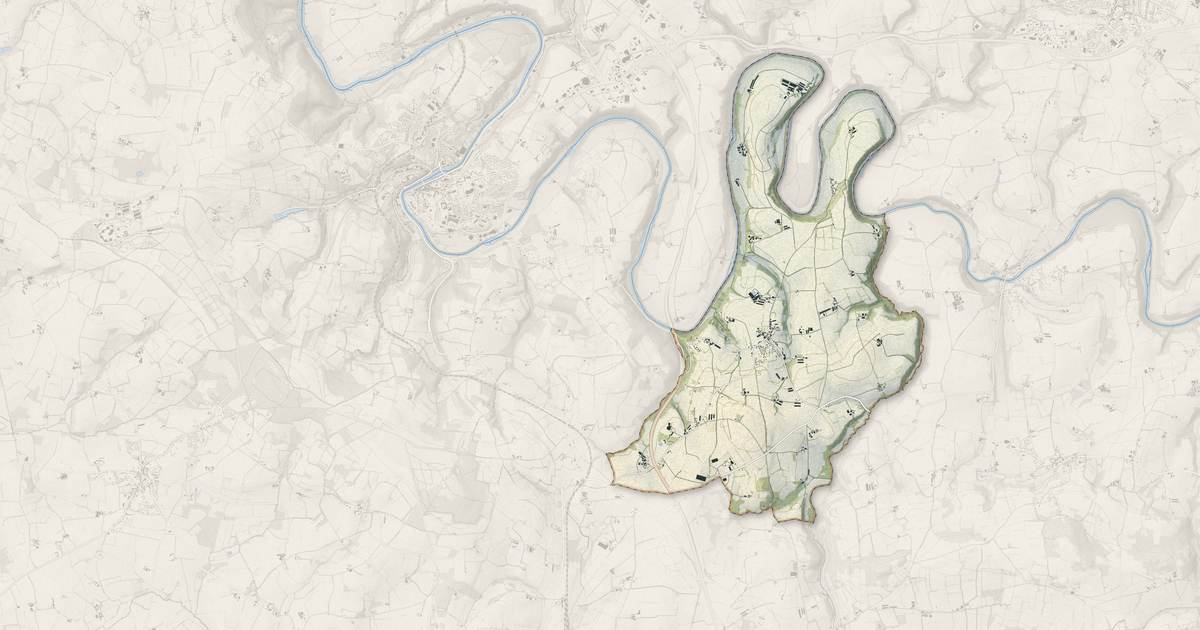 Portrait cartographique de Lothey : relief, eau, forêts, bâti et voies, calculés à partir des données de l'IGN