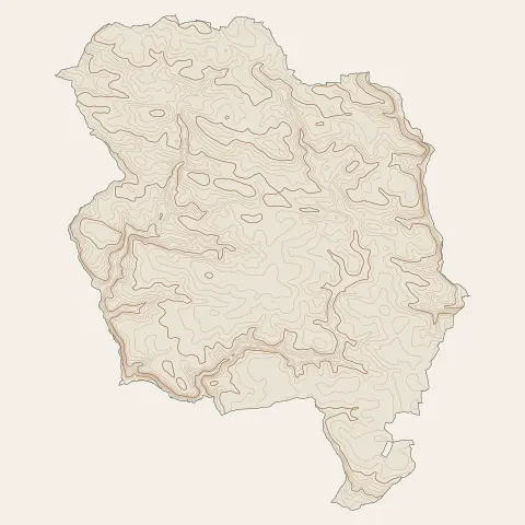 Melgven : courbes de niveau