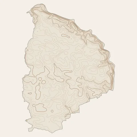 Mellac : courbes de niveau