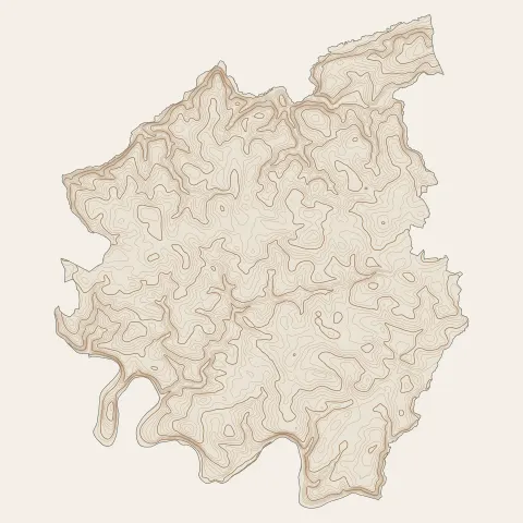 Pleyben : courbes de niveau