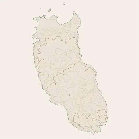 Ploudalmézeau : courbes de niveau