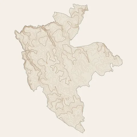 Ploudaniel : courbes de niveau