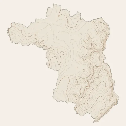 Plouénan : courbes de niveau