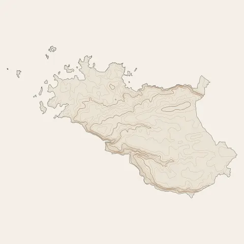 Plouguerneau : courbes de niveau