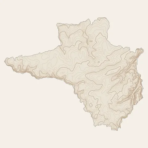 Plouigneau : courbes de niveau