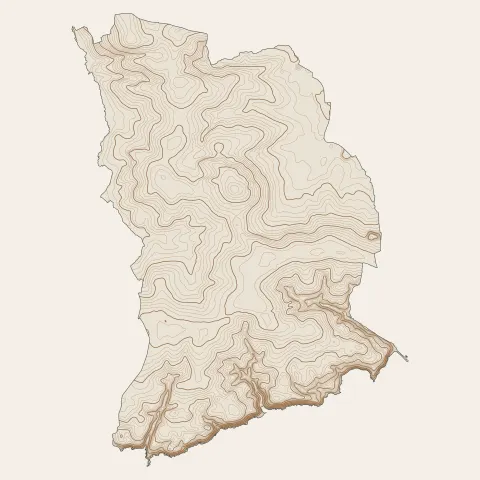 Plouzané : courbes de niveau