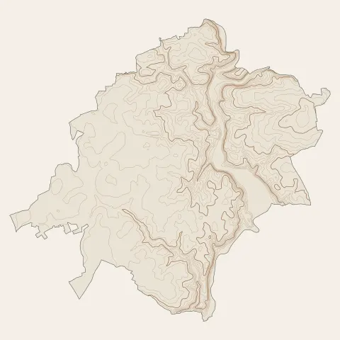 Quimperlé : courbes de niveau