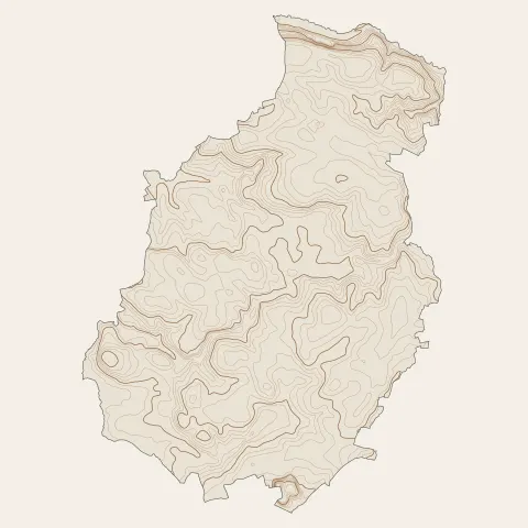 Saint-Évarzec : courbes de niveau