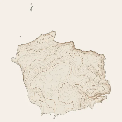 Saint-Pabu : courbes de niveau