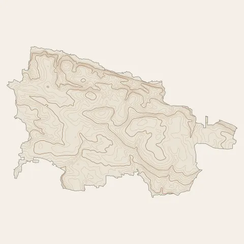 Saint-Yvi : courbes de niveau