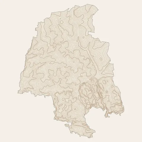 Scaër : courbes de niveau