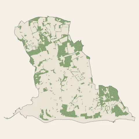 Treffiagat : bois, forêts et landes